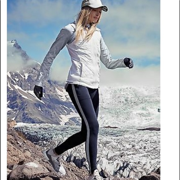 ATHLETA Leggings Reflective SideStripe Ankle Zip S - Picture 1 of 13